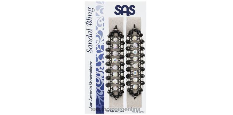 inspirado mujer SAS 8X8BJ450 Bling - mira tela de lino/plata