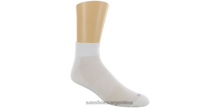 acogedor mujer SAS 8X8BJ461 tripulación qtr calcetines blanco