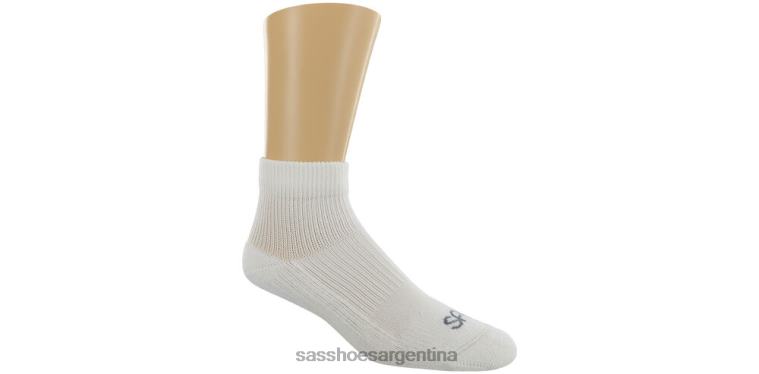 acogedor mujer SAS 8X8BJ464 diabético qtr tripulación calcetines blanco