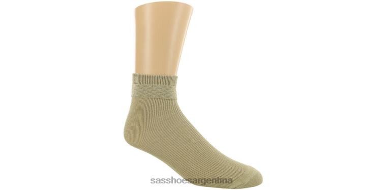 acogedor mujer SAS 8X8BJ488 calcetines con rombos y volantes caqui