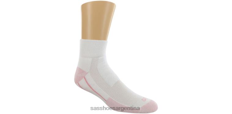 acogedor mujer SAS 8X8BJ494 qtr walker calcetines blanco