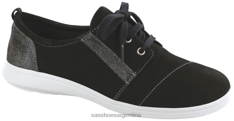 energético mujer SAS 8X8BJ288 tenis marnie con cordones negro/brillante