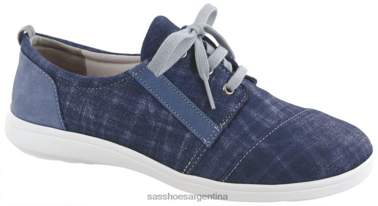 energético mujer SAS 8X8BJ289 tenis marnie con cordones arrendajo azul/nubuck