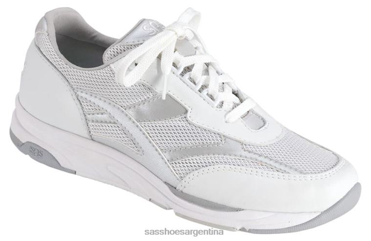 energético mujer SAS 8X8BJ292 tenis Tour de malla con cordones plata