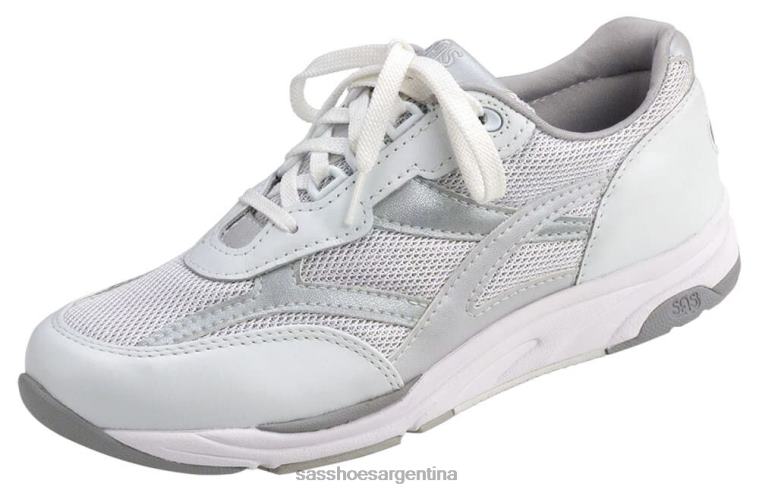 energético mujer SAS 8X8BJ292 tenis Tour de malla con cordones plata