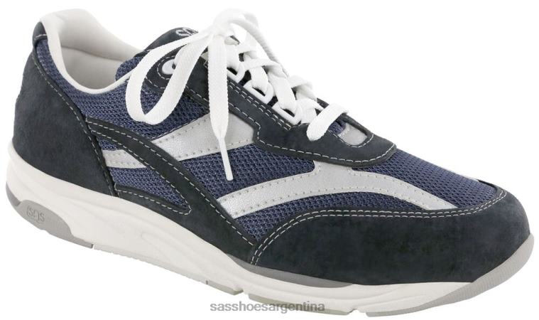energético mujer SAS 8X8BJ294 tenis Tour de malla con cordones azul