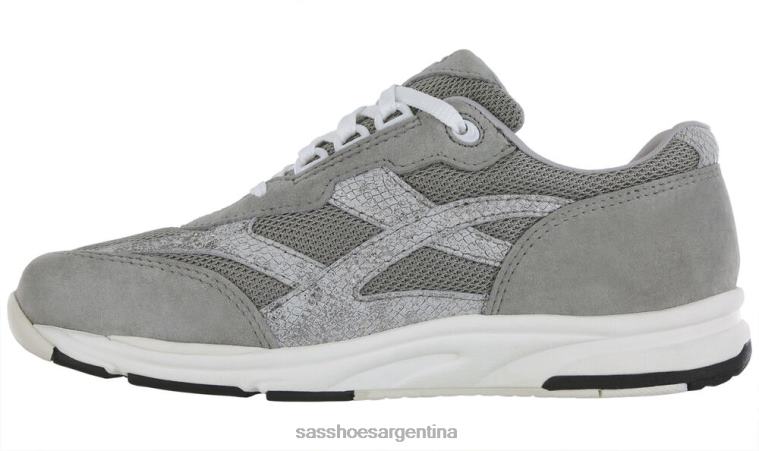 energético mujer SAS 8X8BJ299 tenis Tour de malla con cordones mezcla plata