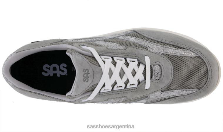 energético mujer SAS 8X8BJ299 tenis Tour de malla con cordones mezcla plata