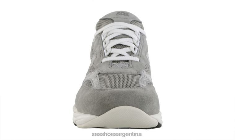 energético mujer SAS 8X8BJ299 tenis Tour de malla con cordones mezcla plata