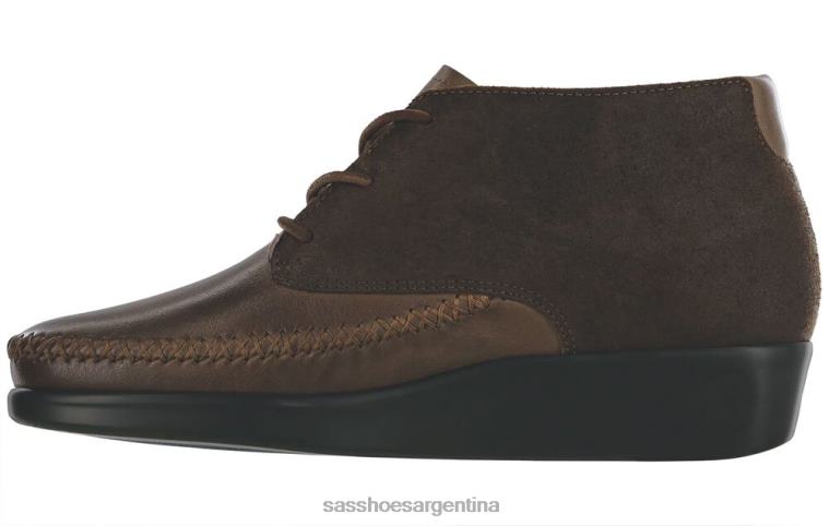 versátil mujer SAS 8X8BJ438 botines con cordones kich caoba