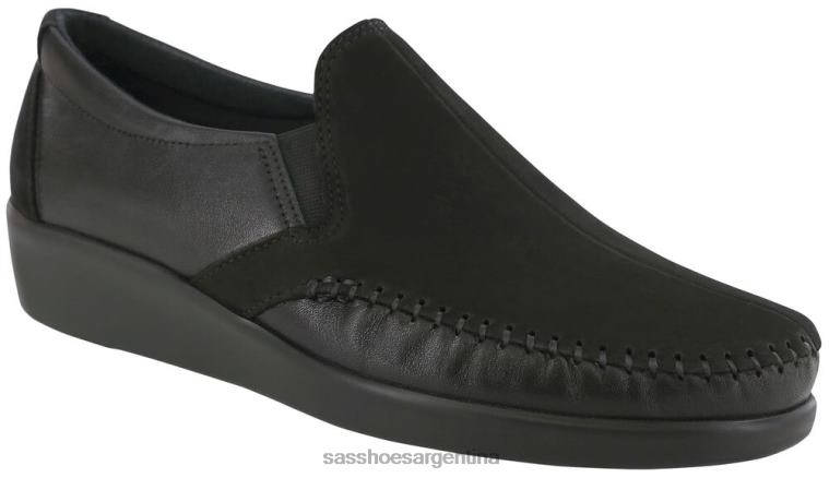versátil mujer SAS 8X8BJ188 resbalón del sueño en mocasín negro carbón