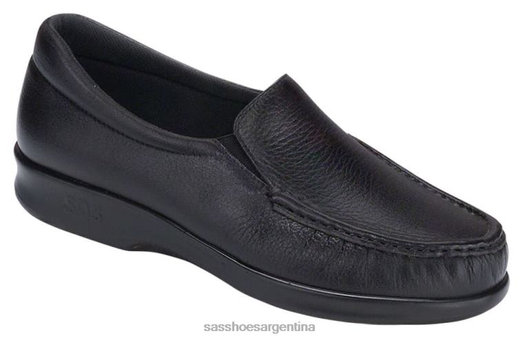 versátil mujer SAS 8X8BJ240 mocasines gemelos sin cordones negro