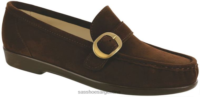 versátil mujer SAS 8X8BJ244 lara slip en mocasín ante marrón