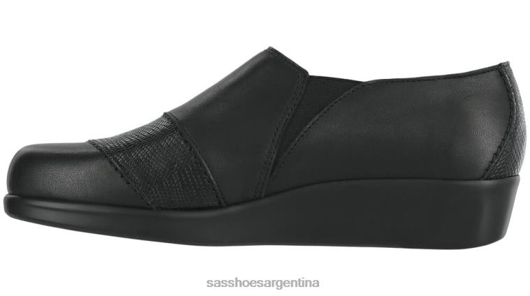 versátil mujer SAS 8X8BJ246 mocasines nora slip on negro/lagarto