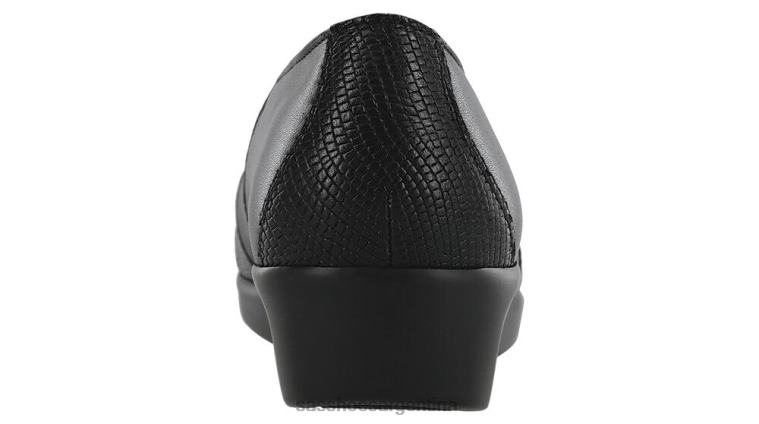 versátil mujer SAS 8X8BJ246 mocasines nora slip on negro/lagarto