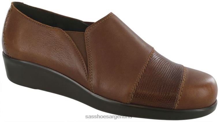 versátil mujer SAS 8X8BJ247 mocasines nora slip on castaño/lagarto