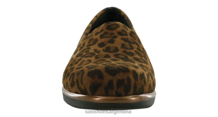 versátil mujer SAS 8X8BJ248 bliss slip en cuña leopardo bronceado