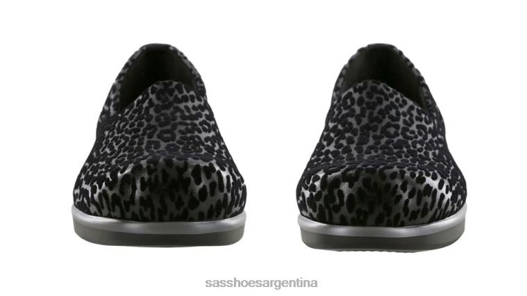versátil mujer SAS 8X8BJ249 bliss slip en cuña leopardo negro