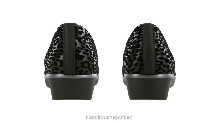 versátil mujer SAS 8X8BJ249 bliss slip en cuña leopardo negro