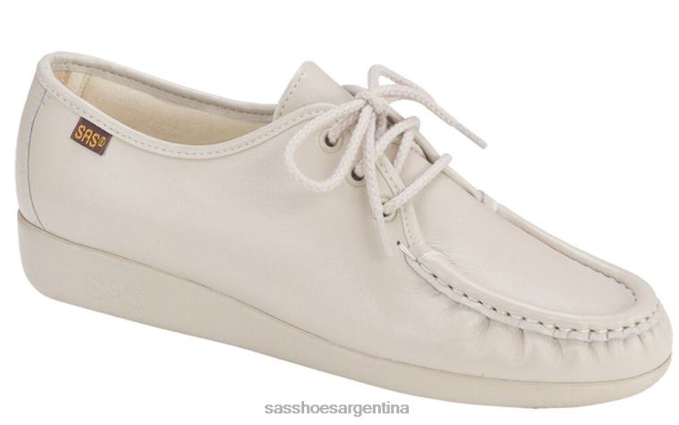 versátil mujer SAS 8X8BJ267 mocasines siesta con cordones hueso
