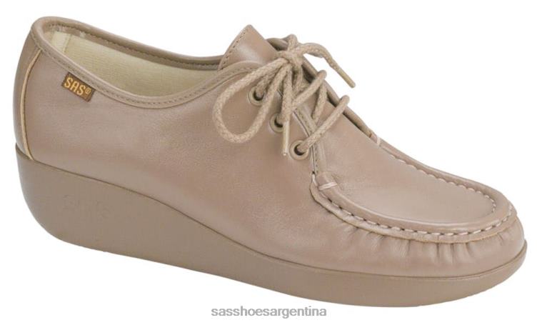 versátil mujer SAS 8X8BJ273 mocasines con cordones rebote moca