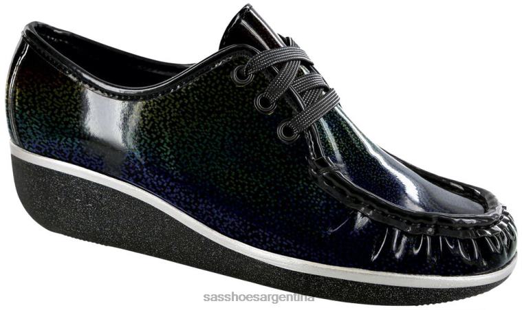 versátil mujer SAS 8X8BJ276 mocasines con cordones rebote carnaval negro