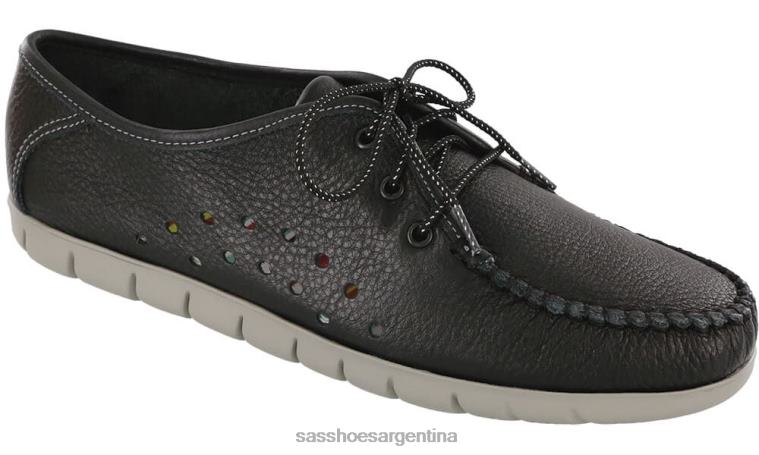 versátil mujer SAS 8X8BJ277 mocasines con cordones ventosos negro