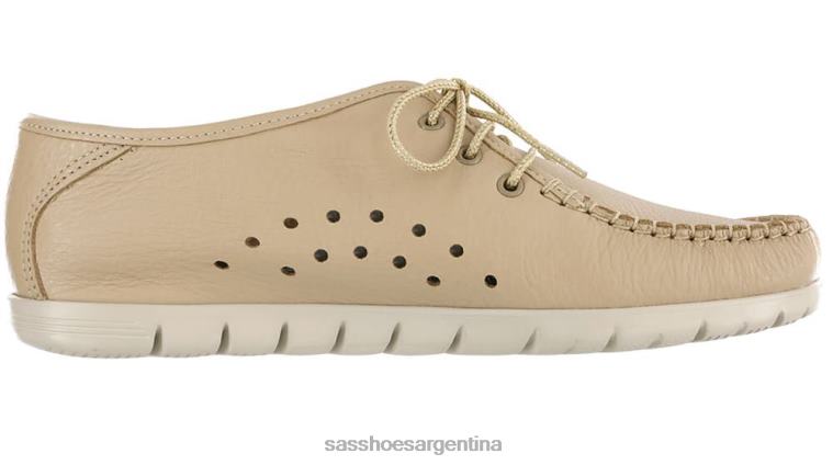 versátil mujer SAS 8X8BJ278 mocasines con cordones ventosos latté