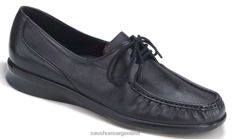 versátil mujer SAS 8X8BJ394 mocasines petra con cordones negro