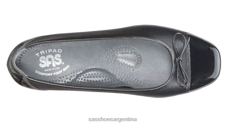 versátil mujer SAS 8X8BJ411 mocasín sin cordones de coco lazo negro