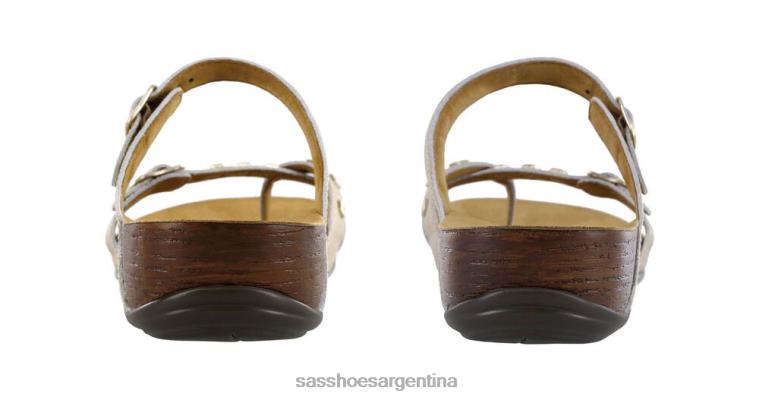 versátil mujer SAS 8X8BJ134 sandalias jett toe loop oro metalizado