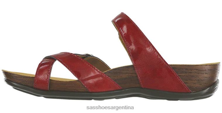 versátil mujer SAS 8X8BJ135 sandalias tipo chanclas con tira en el dedo lápiz labial