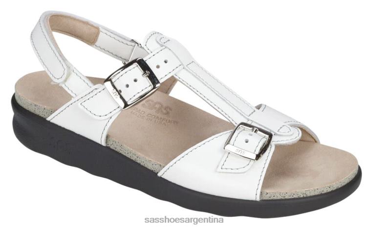 versátil mujer SAS 8X8BJ149 sandalias captiva con correa en T blanco