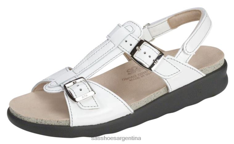 versátil mujer SAS 8X8BJ149 sandalias captiva con correa en T blanco