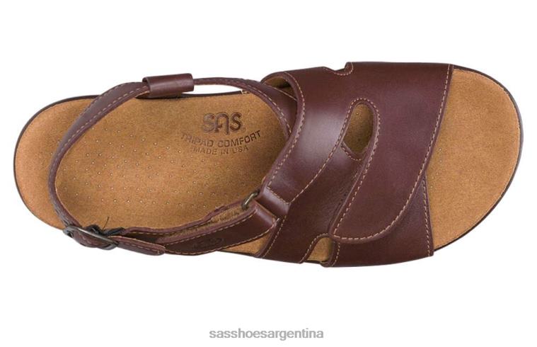 versátil mujer SAS 8X8BJ165 sandalias huggy con tiras cruzadas canela