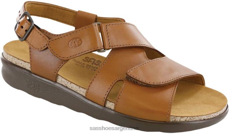 versátil mujer SAS 8X8BJ166 sandalias huggy con tiras cruzadas caramelo