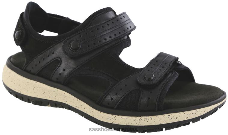 versátil mujer SAS 8X8BJ50 embarcar sandalia deportiva cenizas negro