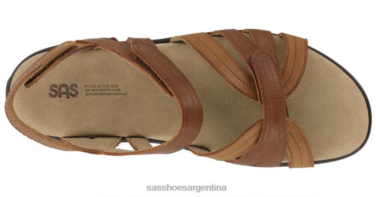 versátil mujer SAS 8X8BJ62 sandalias con tira en el talón sepia
