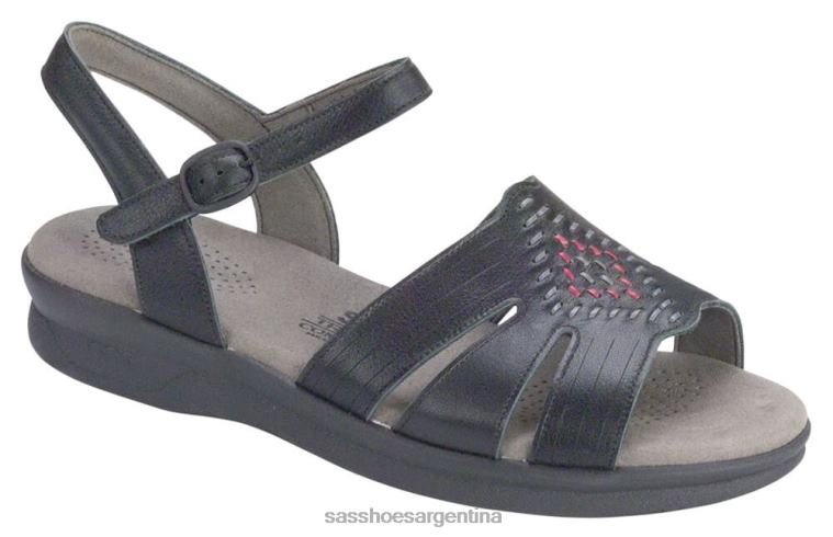 versátil mujer SAS 8X8BJ65 sandalias huarache con tiras de cuarto negro