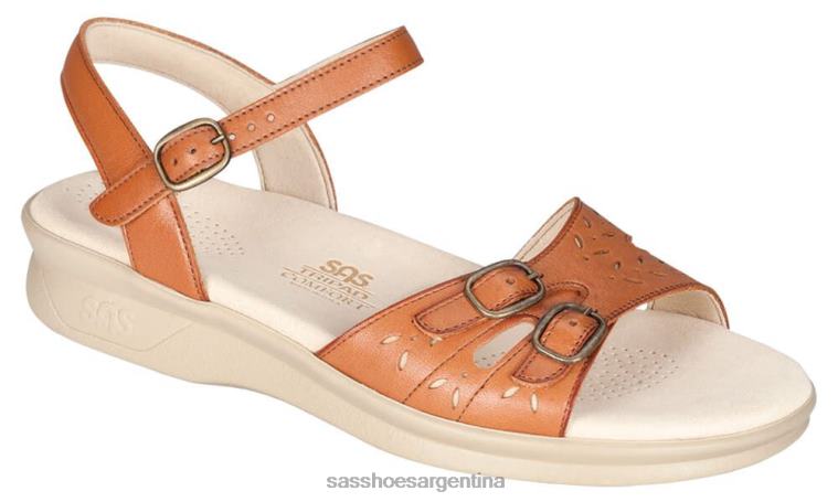 versátil mujer SAS 8X8BJ86 sandalia duo con tira de cuarto bronceado antiguo