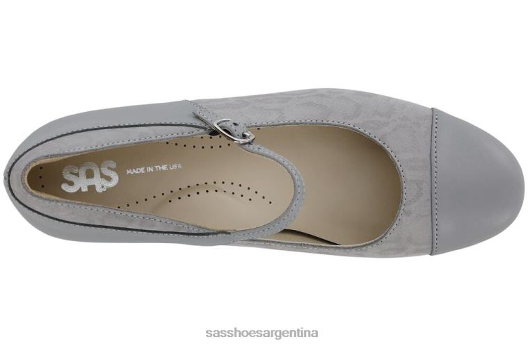 inspirado mujer SAS 8X8BJ334 tacón isabel mary jane grigio/serpiente