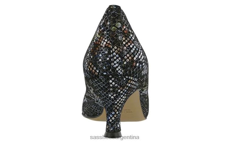 inspirado mujer SAS 8X8BJ359 tacón gatito moxie multiserpiente negro