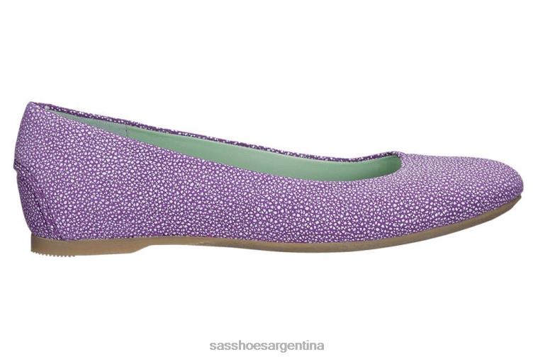 inspirado mujer SAS 8X8BJ379 mocasines sin cordones con encaje púrpura